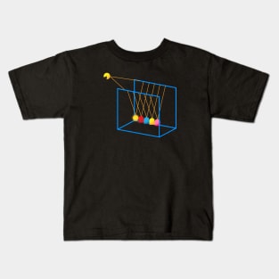 Pacman Newton Cradle Kids T-Shirt